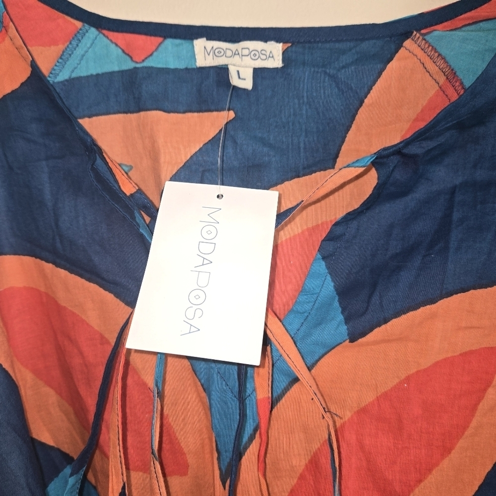 MODAPOSA Colorful Geometric Print Dress - Picture 3 of 8